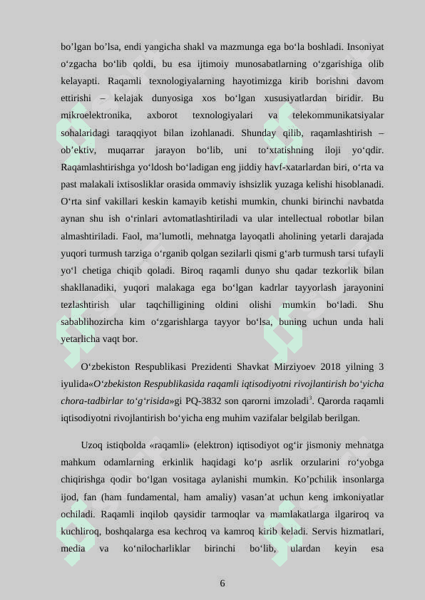 Iqtisodiyot taraqqiyotga erishishda raqamli iqtisodiyotning o'rni 7