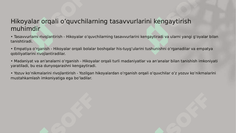 Sinfdan tashqari oʼqish darslarida hikoya oʼqitish darslarini tahlil qilish 3