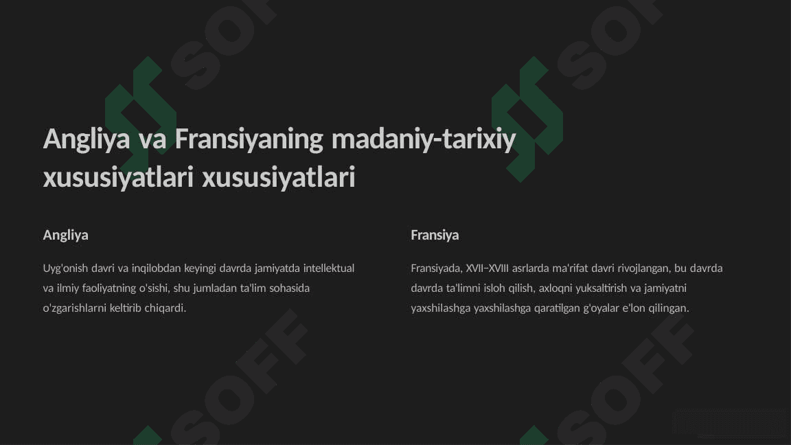 Klassik maktabning Angliya va Fransiyada shakllanishi 2