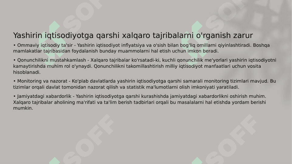 Yashirin (Xufyona) iqtisodiyot 3