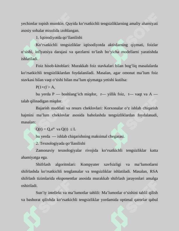 Ko'rsatkichli tenglama va tengsizliklar referat 7