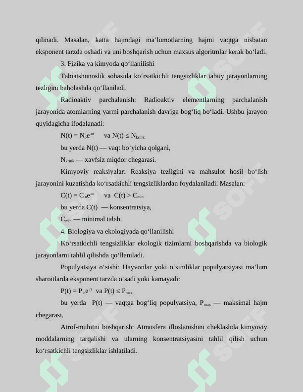 Ko'rsatkichli tenglama va tengsizliklar referat 8