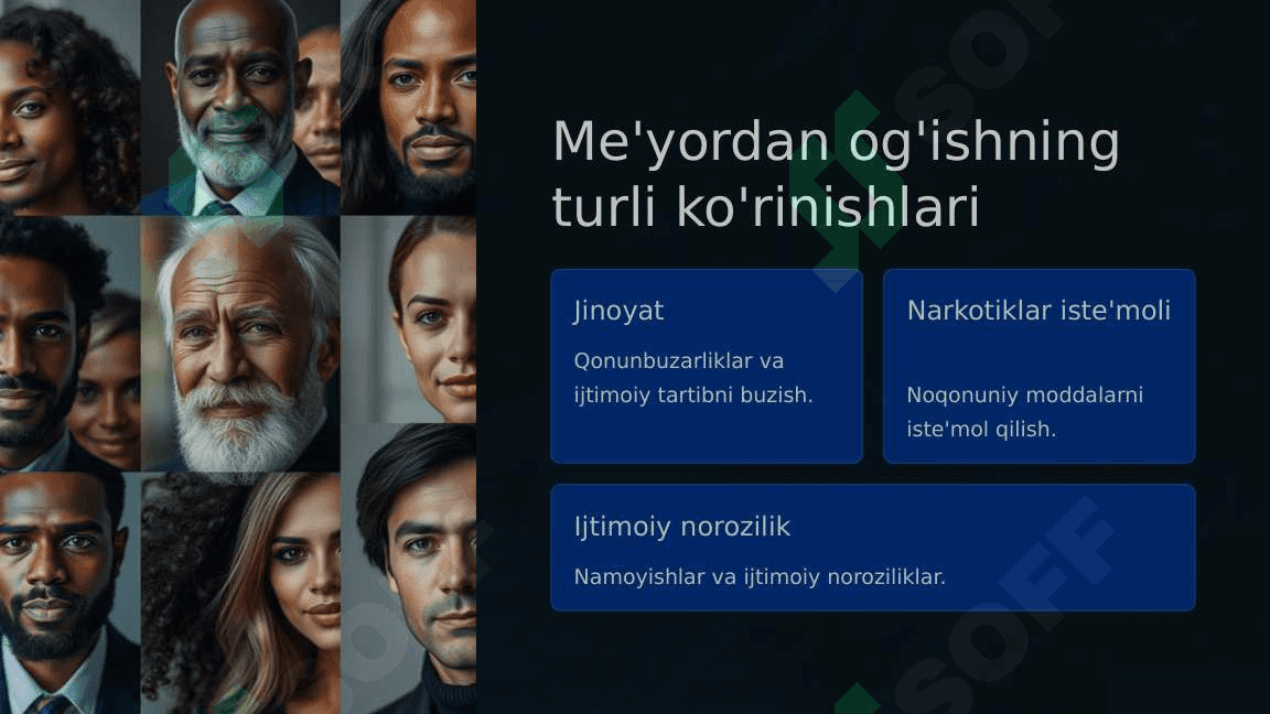 Me'yordan og'ish va deviatsiya turlar 3