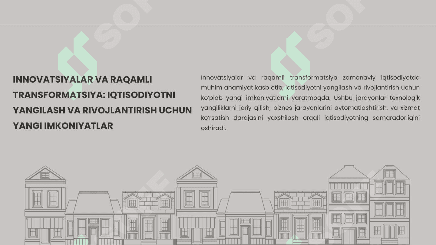 Innovatsiyalar va raqamli transformatsiyaning iqtisodiyotdagi o'rni 3