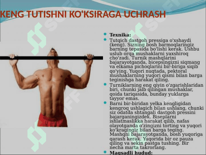 Baland va past turnikda tortinish mashqlarini bajarish 7