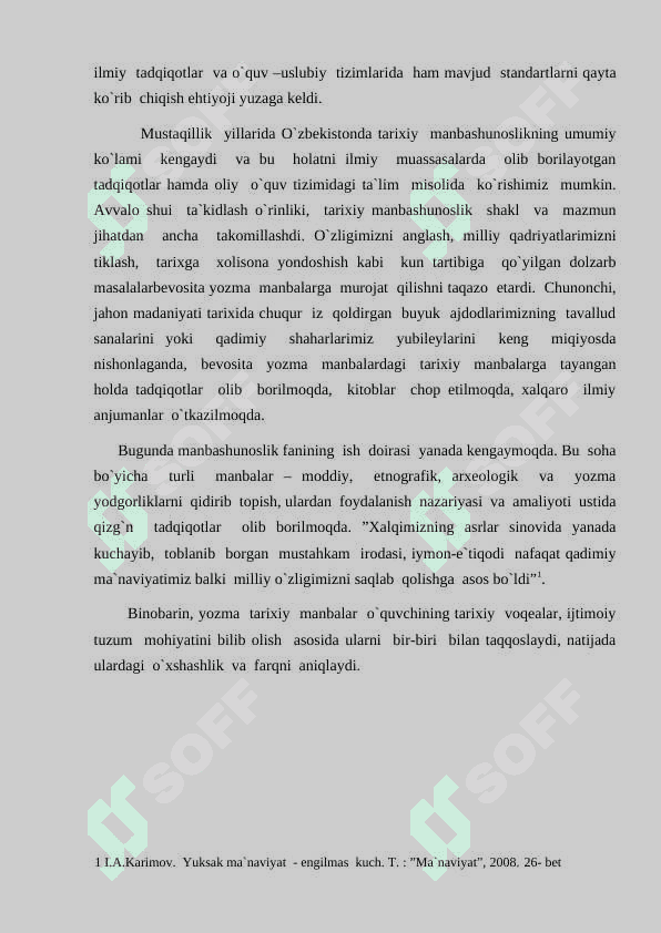 YOZMA MANBALARNING MANBASHUNOSLIKDAGI O'RNI 3