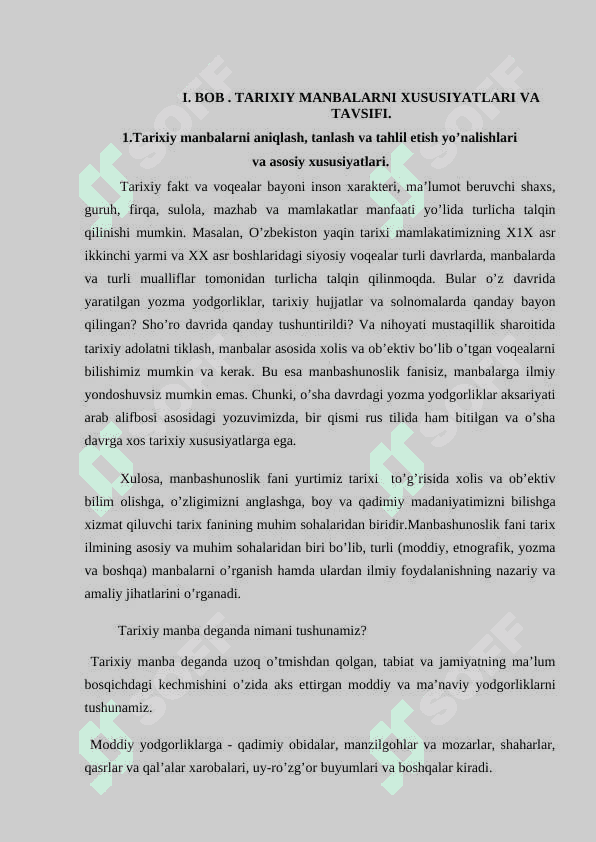 YOZMA MANBALARNING MANBASHUNOSLIKDAGI O'RNI 4