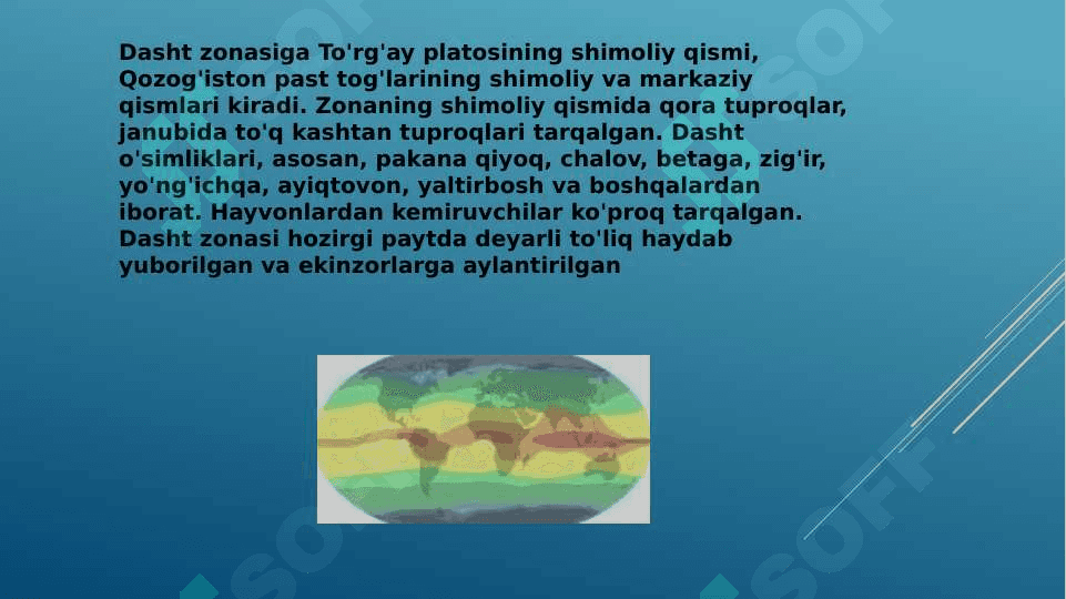 Mo'tadil iqlim mintaqadagi tabiat zonalarini 4