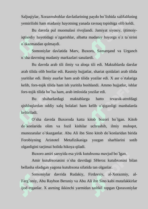 MUSULMON UYGONISH DAVRIDAGI TARIXIY ADABIYOTLAR 8