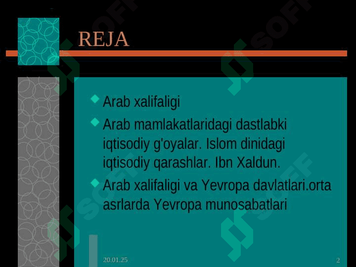 Arab xalifaligi va Yevropa davlatlari.orta asrlarda Yevropa munosabatlari 2