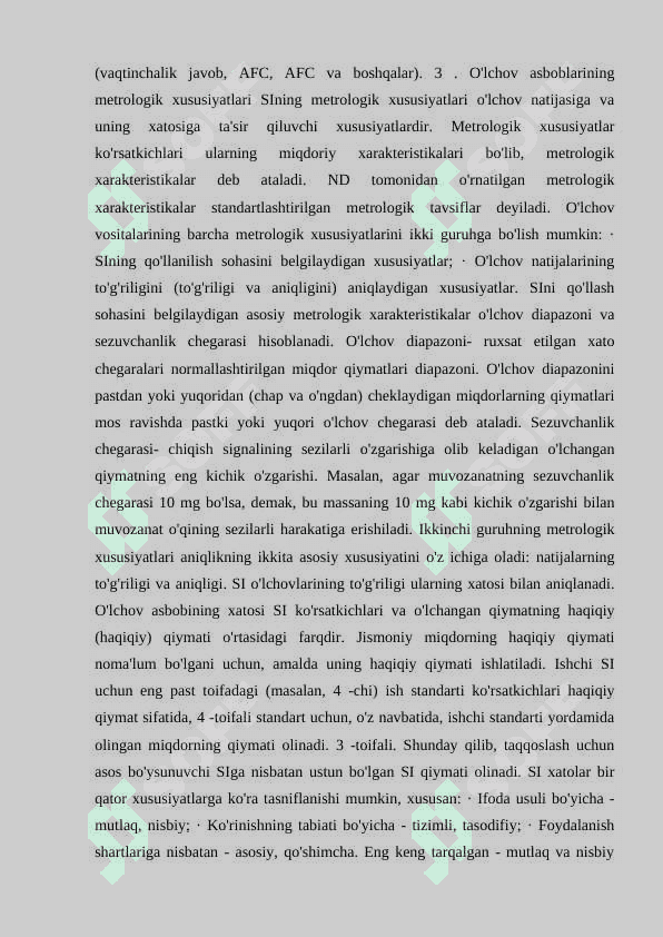O'lchov asboblari turlari 4