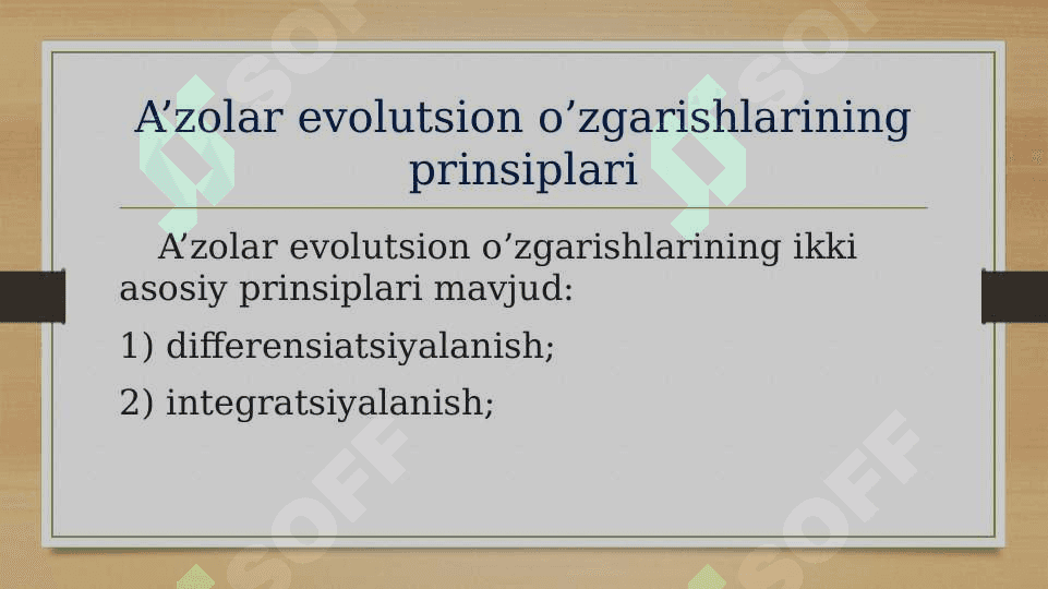 A'zolar sistemasining onto-filogenezi 5