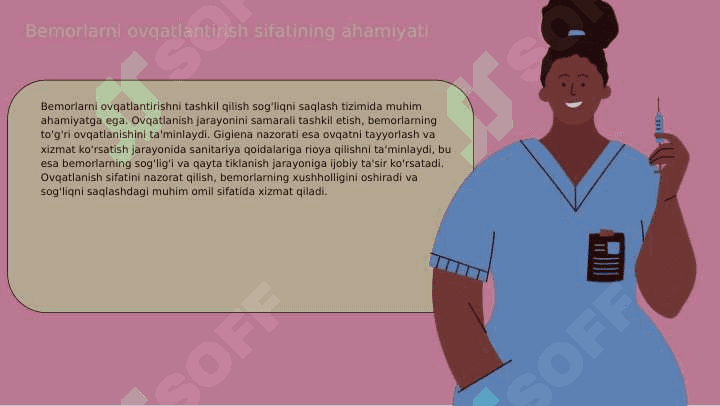 Bemorlarning ovqatlanishini tashkil qilish va ovqatlantrish sifatini gigeynik nazorati 3
