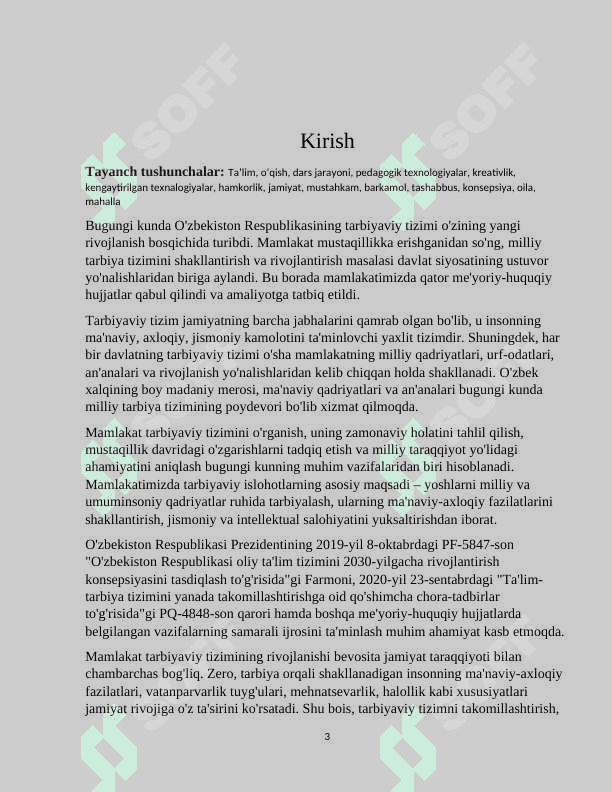 Mamlakatning tarbiyaviy  tizimi 3