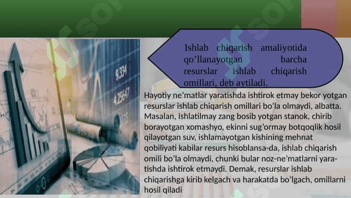 Ishlab chiqarish jarayoni va uning natijalari 3