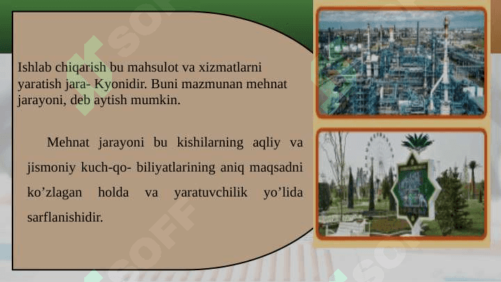 Ishlab chiqarish jarayoni va uning natijalari 8