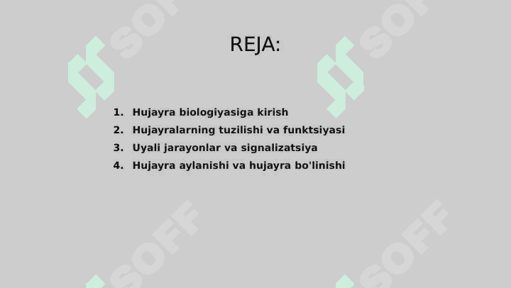 Hujayra biologiyasi 2