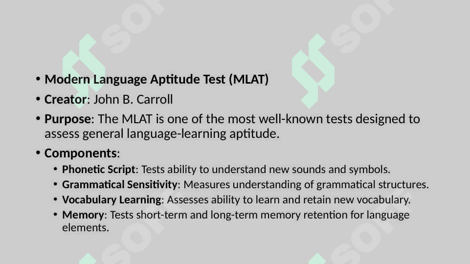 Language Aptitude Tests 3