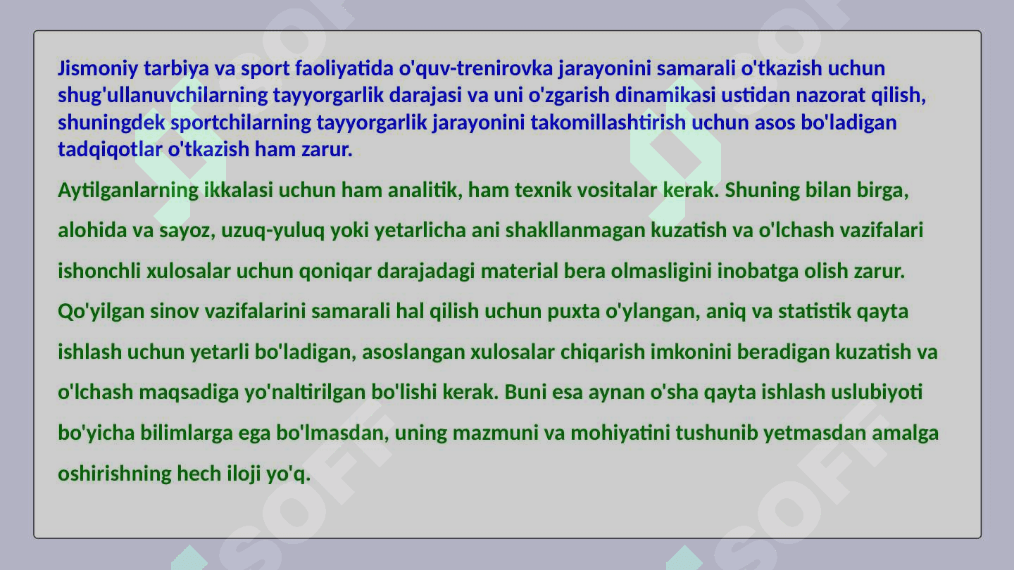 Jismoniy tarbiya va sportda oʻlchash natijalarini statistik qayta ishlash 2