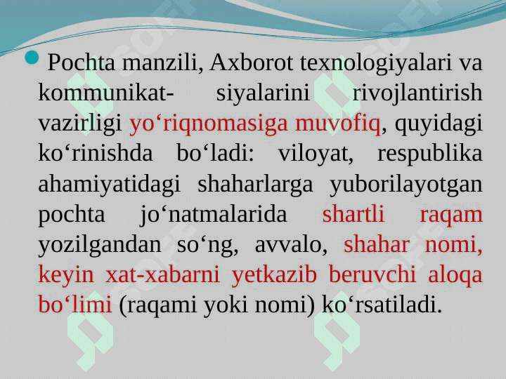 Xizmat yozishmalari va uning turlari 6