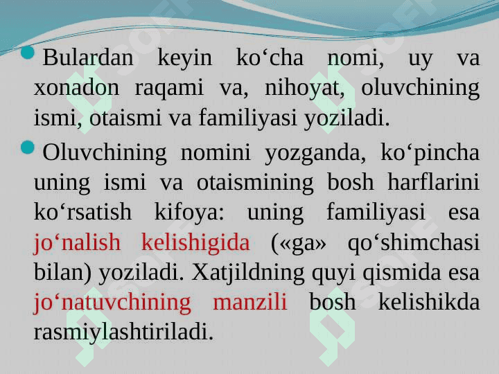 Xizmat yozishmalari va uning turlari 7