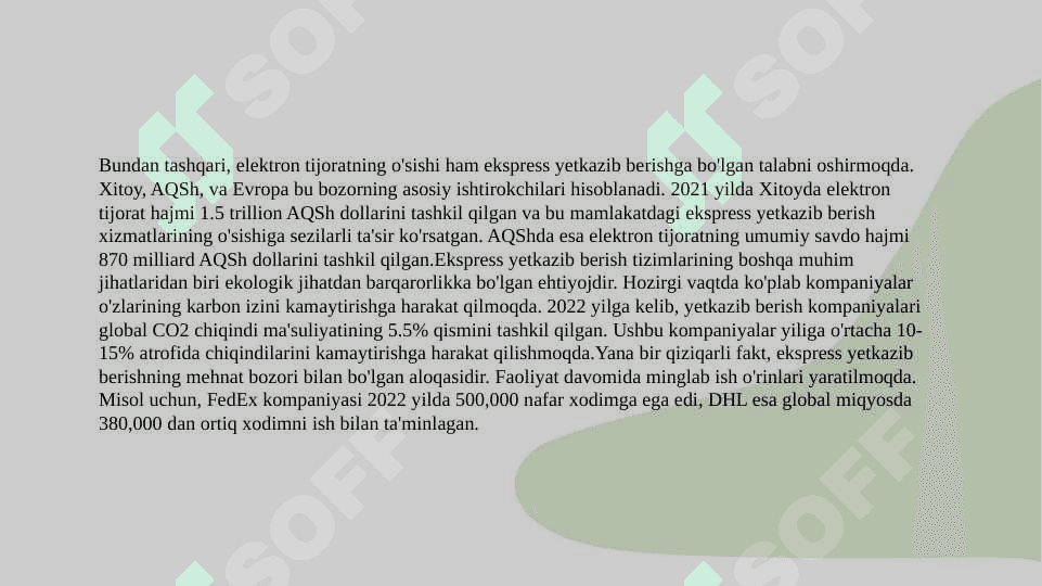 YUKLARNI VA POCHTANI EKSPRESS YETKAZISH SXEMALARINI ISHLAB CHIQISH 4