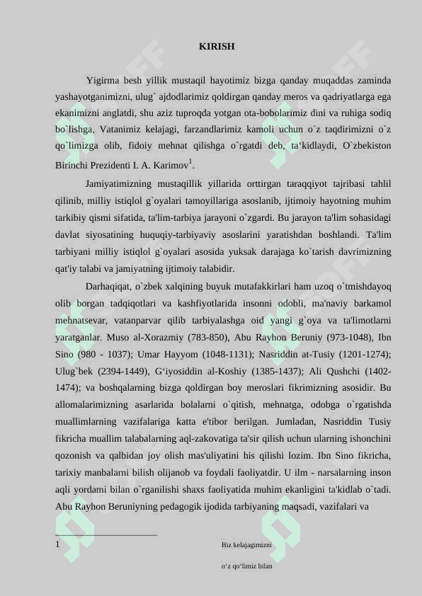 BOSHLANG`ICH SINF O`QUVCHILARINI TARIXIY MATERIALLAR BILAN TANISHTIRISH 3