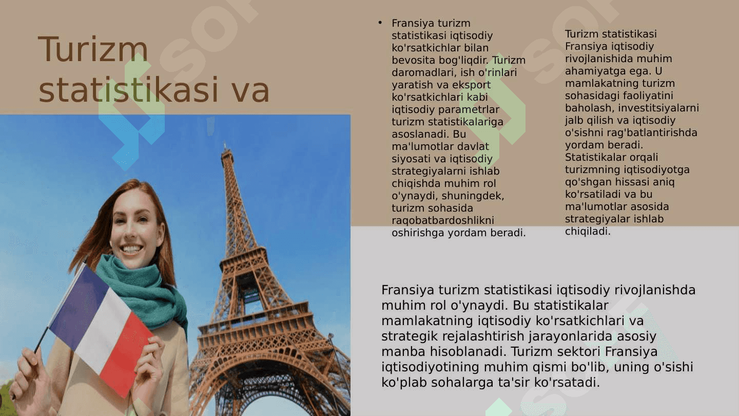 Turizm. Fransiya misolida 6