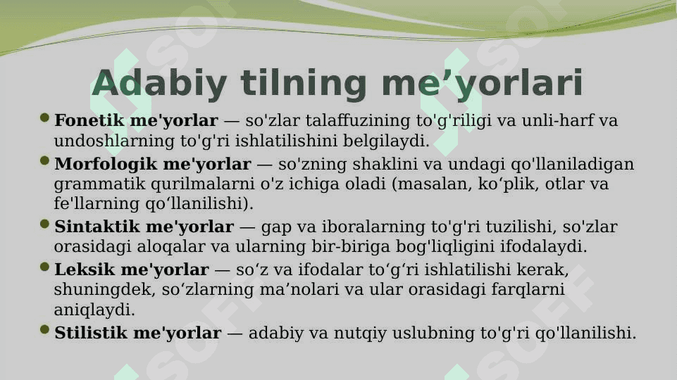 Adabiy til meʼyorlari. Yangi alifbo va imlo meʼyorilari 4