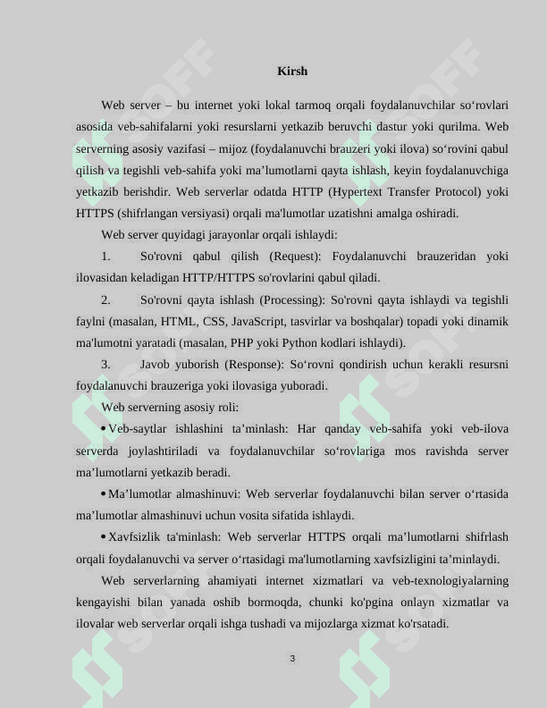 Web serverlarni boshqarish. Asosiy tushunchalar 3