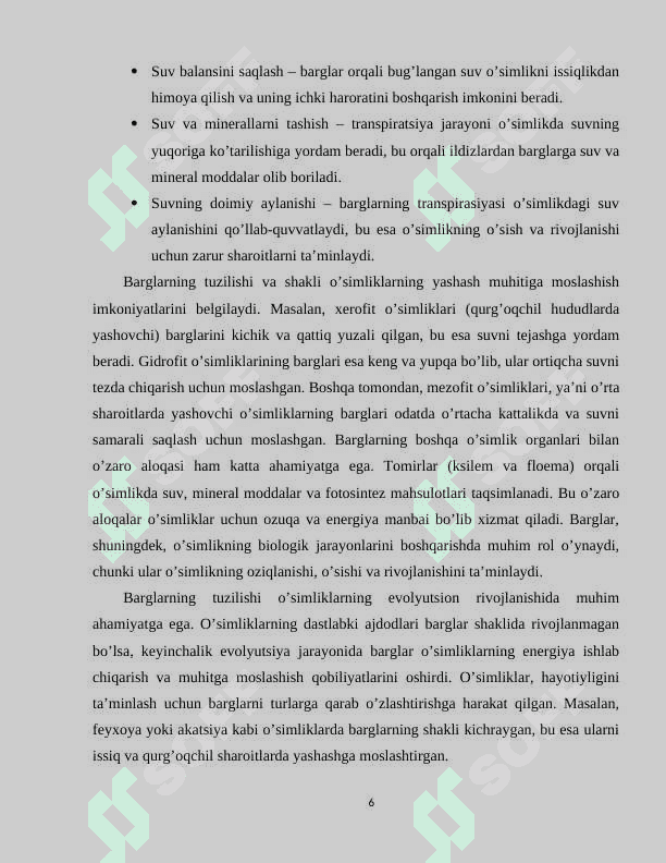 BARGLARNING MORFOLOGIK VA ANATOMIK TUZILISHI 6