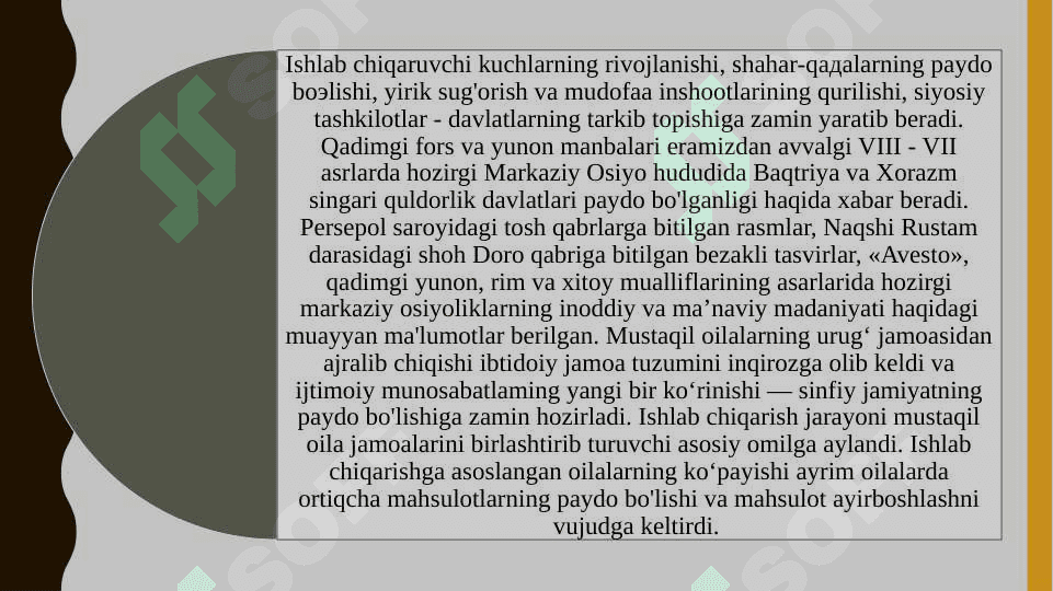 O‘ZBEKISTONNING ENG QADIMGI DAVR MADANIYATI VA SAN’ATI 2