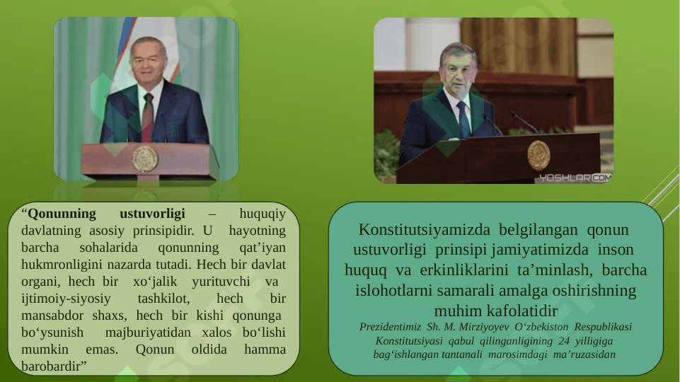 QONUN USTUVORLIGI – FUQAROLIK JAMIYATINING MUHIM OMILI 3