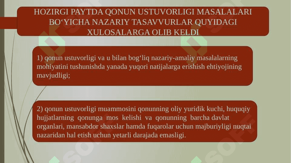 QONUN USTUVORLIGI – FUQAROLIK JAMIYATINING MUHIM OMILI 5