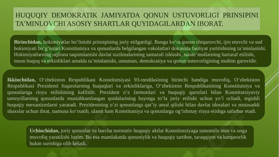 QONUN USTUVORLIGI – FUQAROLIK JAMIYATINING MUHIM OMILI 7