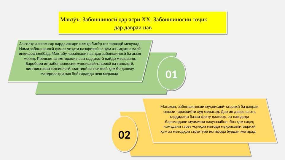 Забоншиносӣ дар асри XX. Забоншиносии тоҷик дар давраи нав