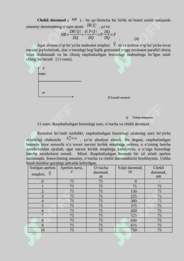RAQOBATLAShGAN BOZORDA, QISQA MUDDATLI ORALIQDA FIRMA FOYDASINI MAKSIMALLAShTIRISh VA UNING TAKLIFI 2