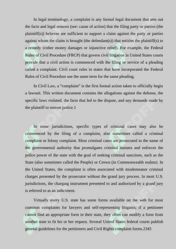 Complaint letters 2