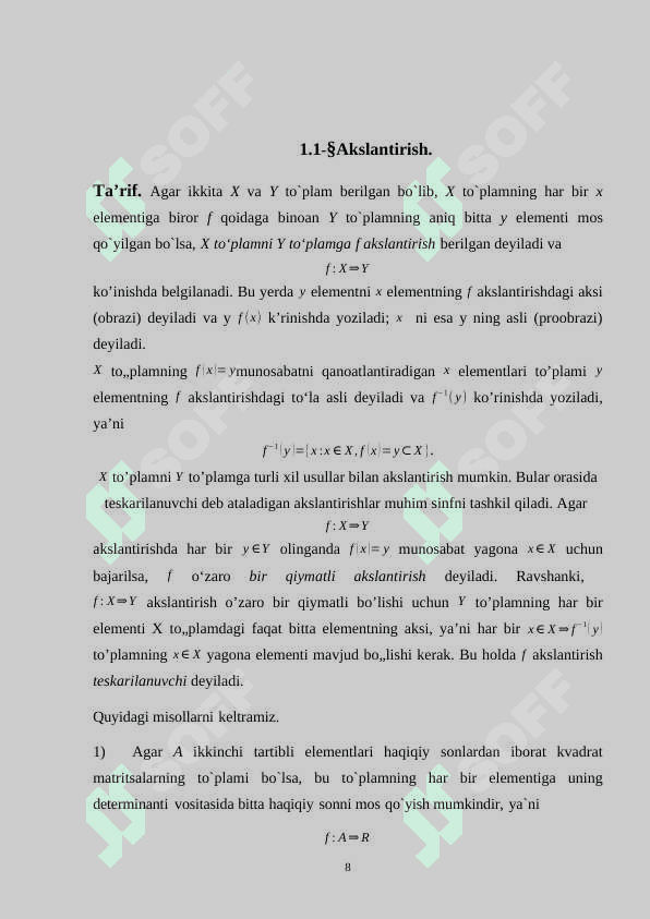 Elimentar funksiyalarni o’rta maktablarda o’rgatishning inovatsion usullari 8
