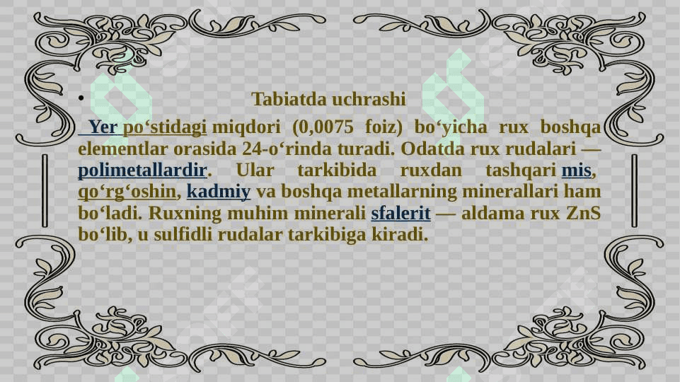 Rux (2) Kationining analitik kimyosi 7