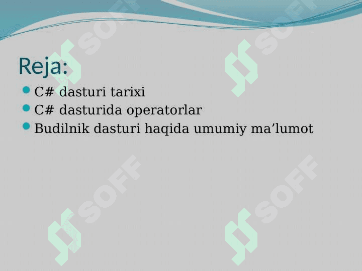 C# DASTURLASH TILIDA BUDILNIK DASTURINI YARATISH 2