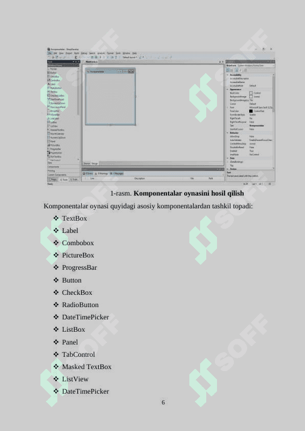 C# dasturlash tilida Tab Control komponentasi yordamida dasturlash yaratish 6