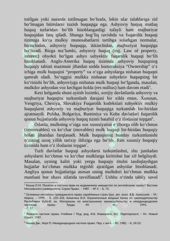 ASHYOVIY VA NOMULKIY HUQUQLARNI KOLLIZION MASALALARI 4