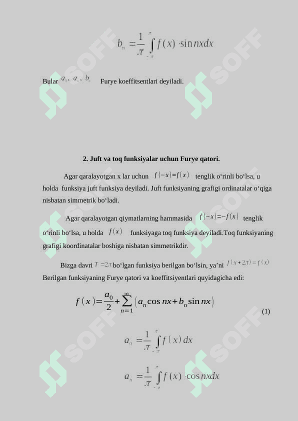 Furye qatorining kompleks shakli 8