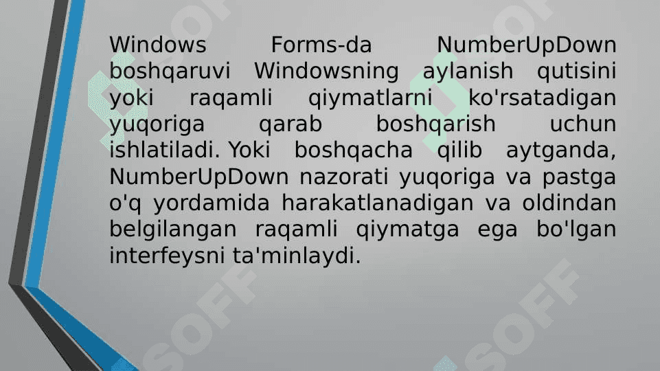C# dasturlash tilida NumberUpDown komponentasi yordamida dasturlar yaratish 3