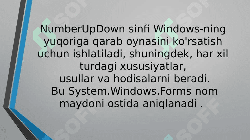C# dasturlash tilida NumberUpDown komponentasi yordamida dasturlar yaratish 4