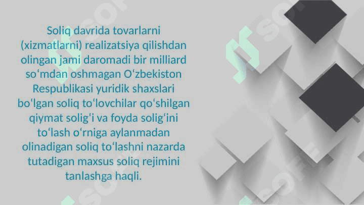 Aylanmadan olinadigan soliqni hisoblab chiqarish, soliq hisobotini taqdim etish hamda toʻlash tartibi 6