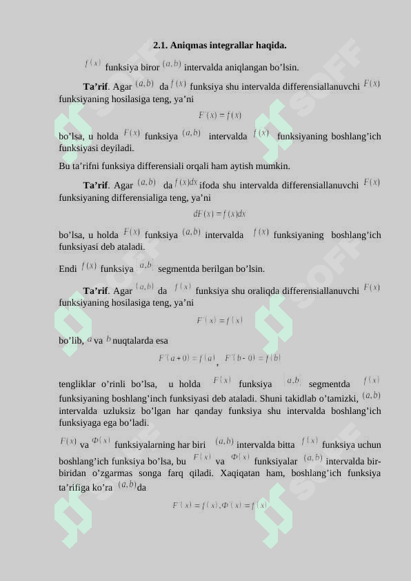 Ikkinchi tur egri chiziqli integrallar. 5