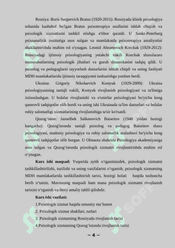 Psixologik xizmatning MDH mamlakatlarida rivojlanishi 4