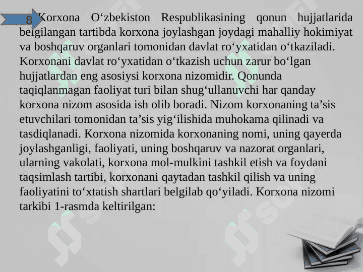 Ishlab chiqarish jarayonini tashkil  qilish 8